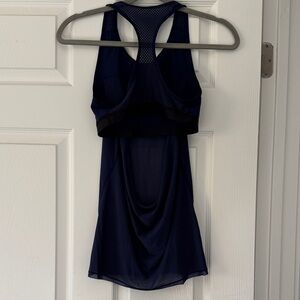 Lululemon Athletica Deep Blue Mesh Top